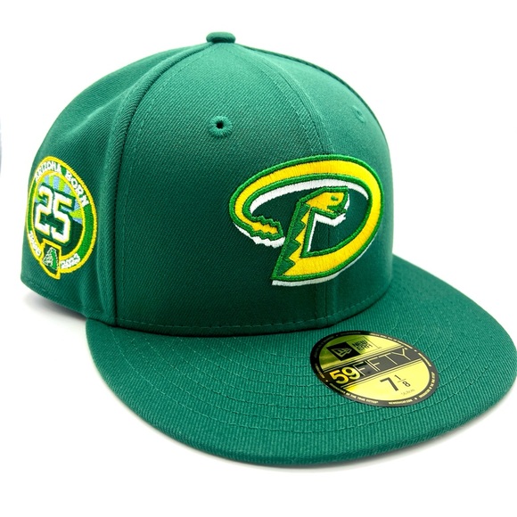 Arizona Diamondbacks New Era Hat Club 25 Year Green Fitted Cap Hat 7 1/8 - Picture 1 of 6